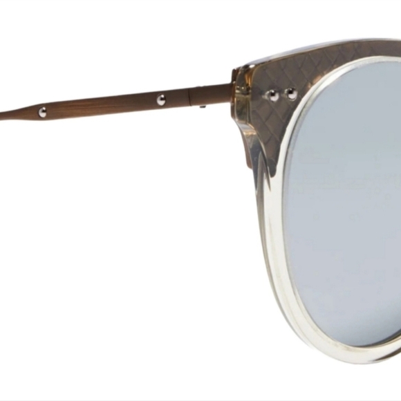 Bottega Veneta Rounded Cat-Eye Sunglasses, Brown | Bronze, NIB - Picture 3 of 16